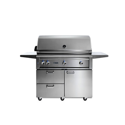 3-Burner Convertible Gas Grill with Trident Burner and Rotisserie