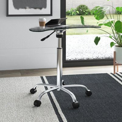 Maragozakis Adjustable Height Glass Aluminium Writing Desk