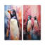Pingouins antarctiques élégants - ensemble de salon art mural pingouin-620032233-620032235