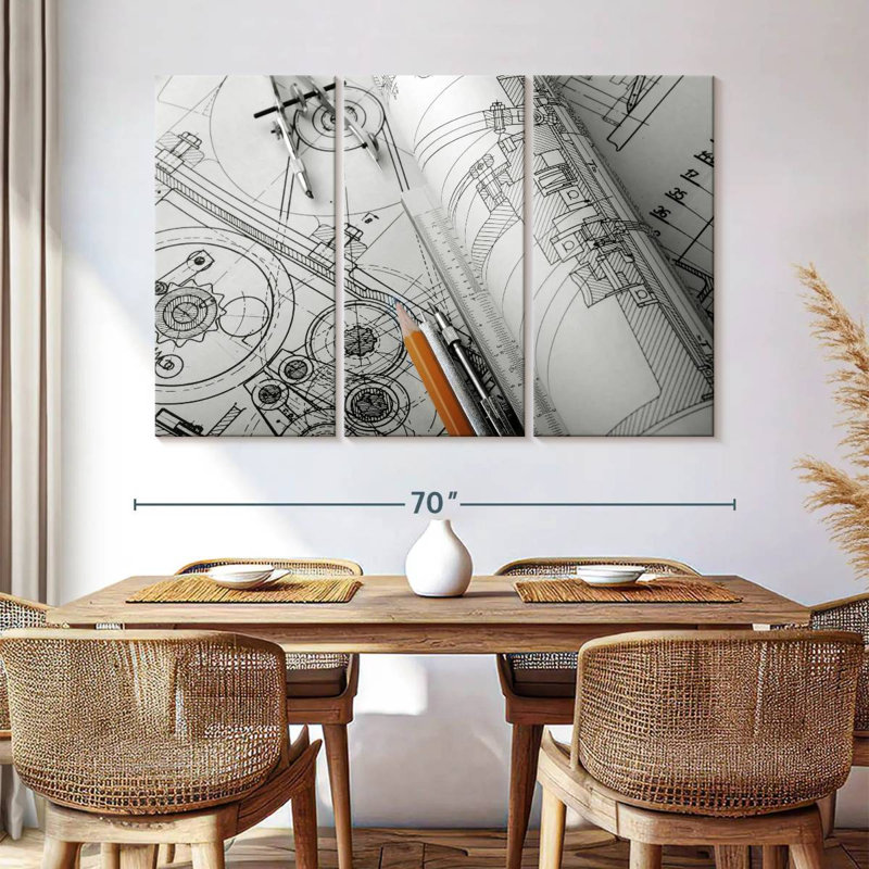 Senne Technical Drafts, 42" H x 65" W