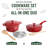 All-In-One Pot, Multilayer Nonstick, High Performance Cast Dutch Oven With Matching Lid, Roasting Rack And Turner, Made Without PFOA, Dishwasher Safe Cookware, 4.7-Quart, Crimson Red