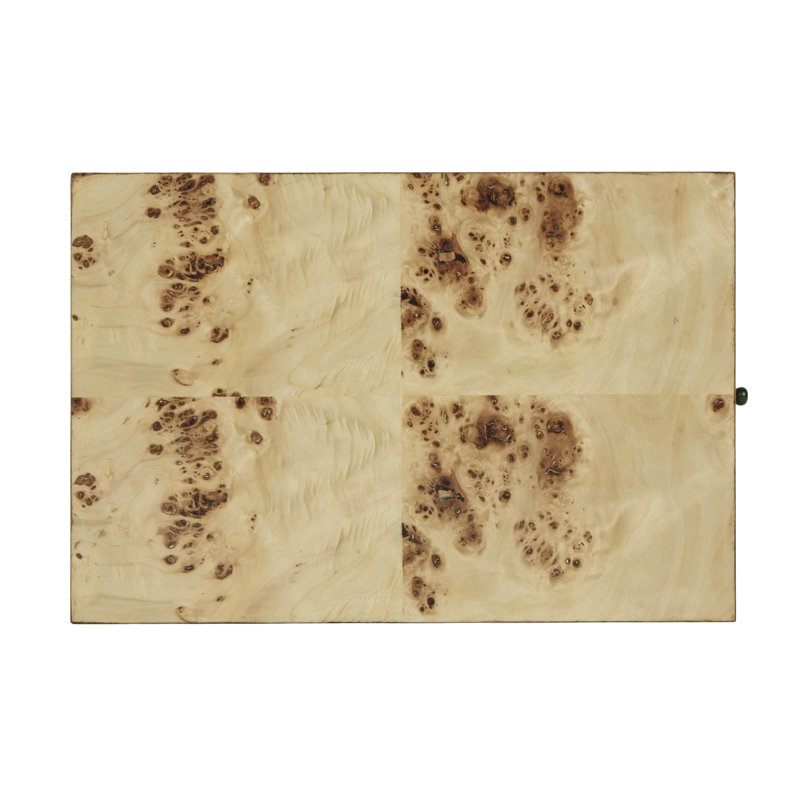 Table d'appoint Sbordone avec rangement, Light Brown Burl