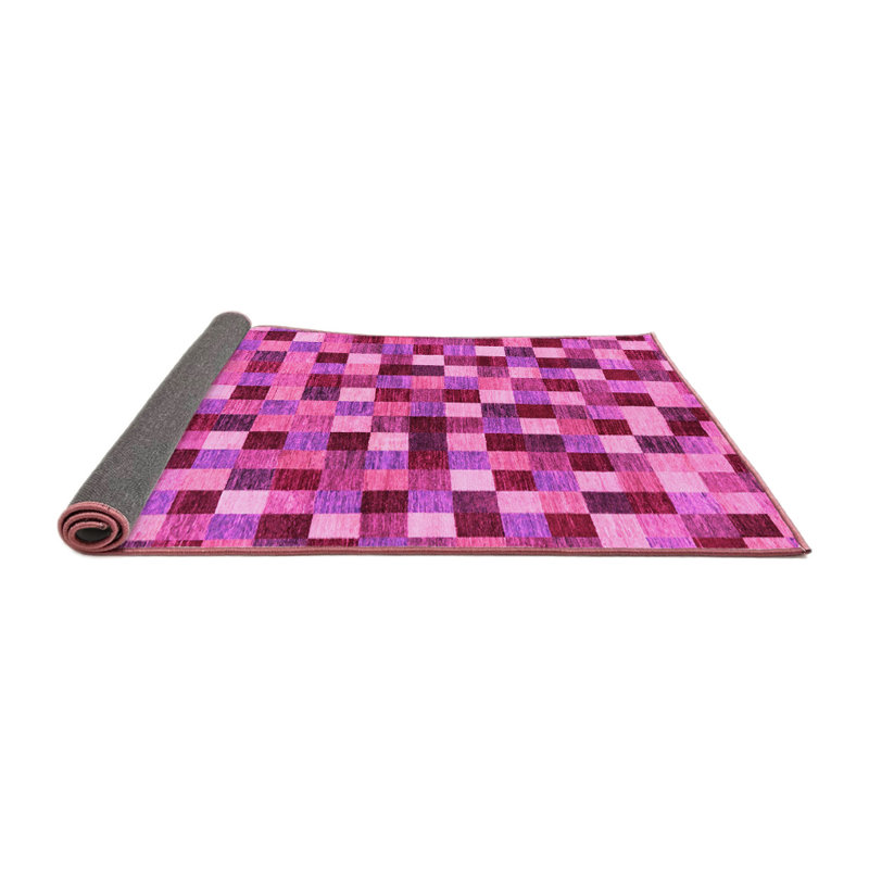 Tapis abstraits de couleur rose, rose, Carré 3 pi