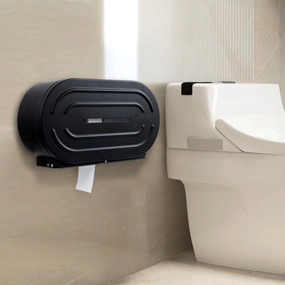 Bathroom Wall Mounted Double Toilet Roll Holder