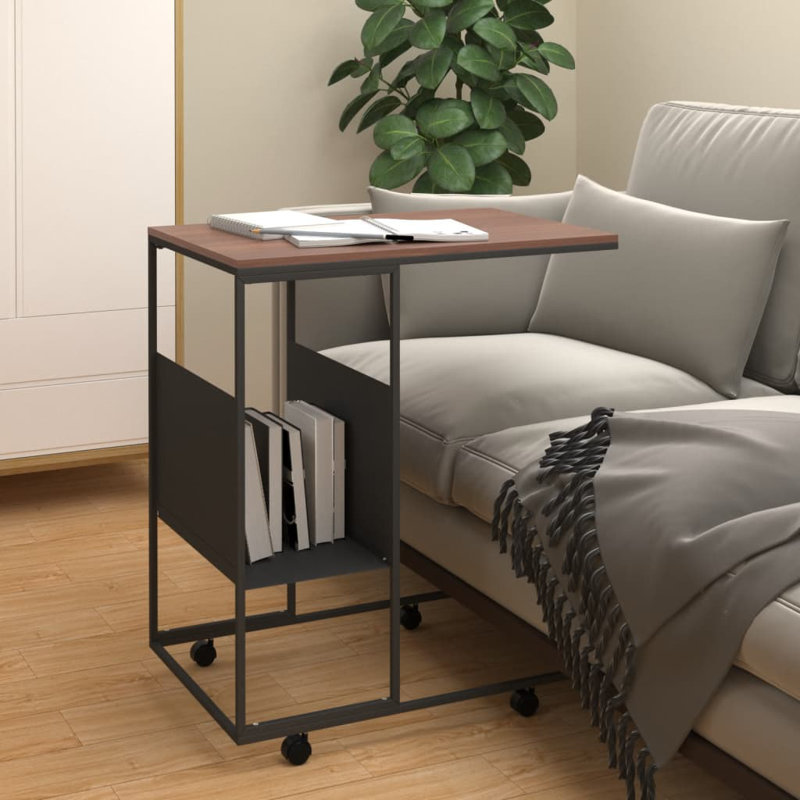 Jarlfrid Wheel End Table, Black, Black