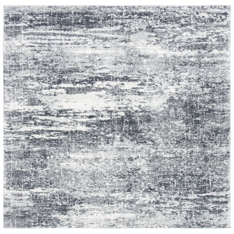 Acadia Performance Abstract Rug, Square 3'