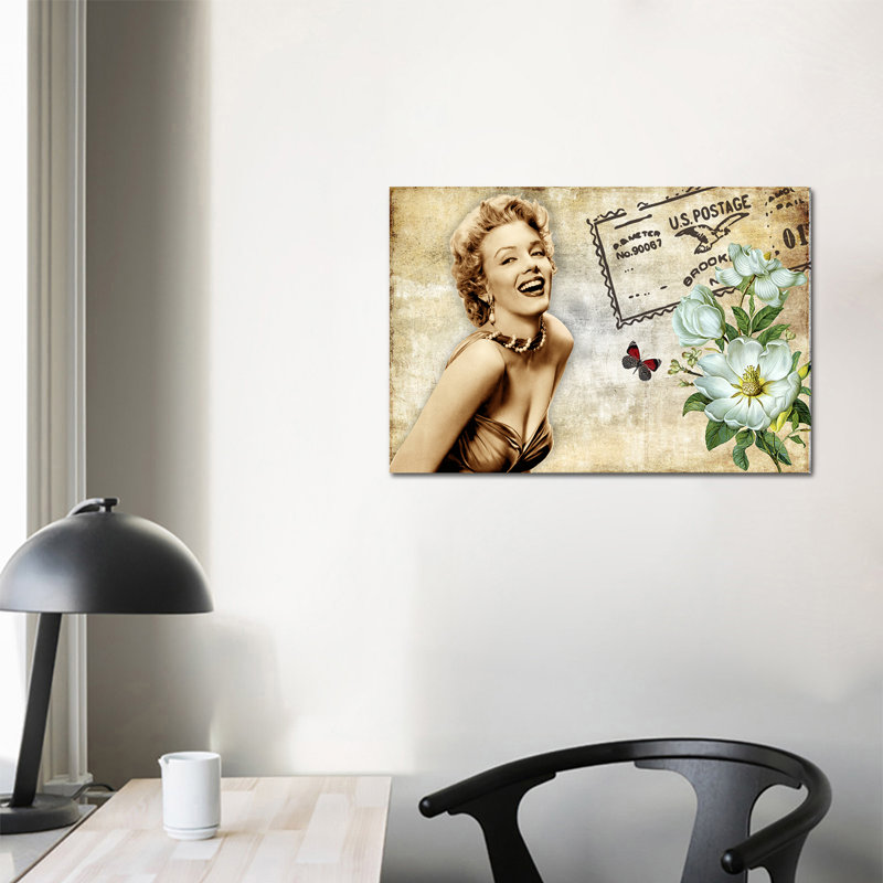 Marilyn Monroe, impression sur toile tendue, H 12 po x l 18 po