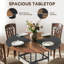  Table de salle à manger de 47 po pour 4 personnes - table de cuisine en bois avec tablettes de rangement, style maison de campagne, salle à manger, cuisine, salon (brun rustique noir, table seulement)-366996599