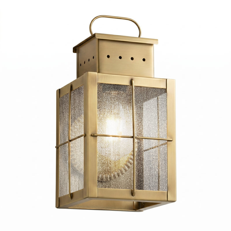 Brass Traditions - Norfield - 1 lumière - 10 pouces - Laiton antique - Laiton massif - Applique murale, Transparent
