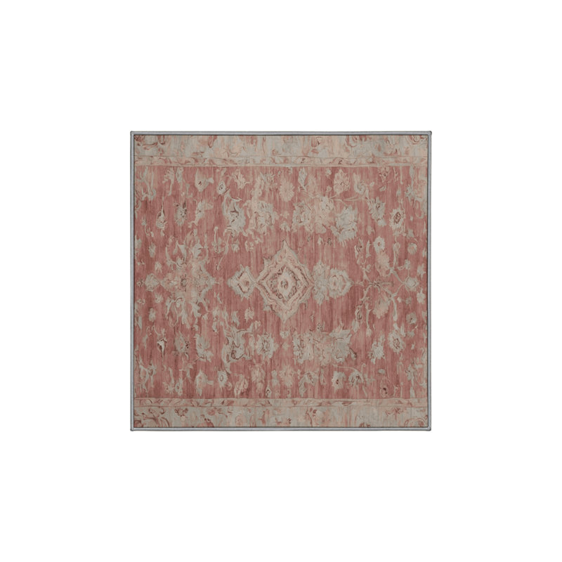 Tapis brun soyeux et moelleux, Carré 8 pi