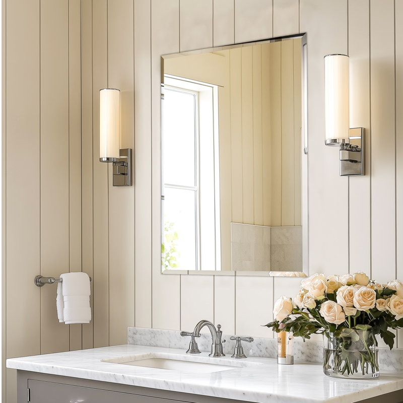 Miroir de salle de bain sans cadre, H 28 po x l 20 po