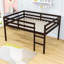 Lit mezzanine double en bois avec garde-corps Heikea par Harriet Bee-188528805