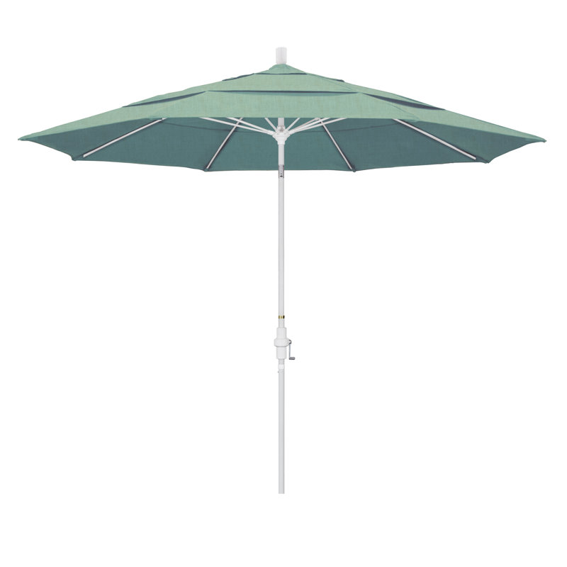 Parasol de marché 11 pi Brent, Toile spa Sunbrella®, H 110,5 po x l 132 po x P 132 po, Gris martelé
