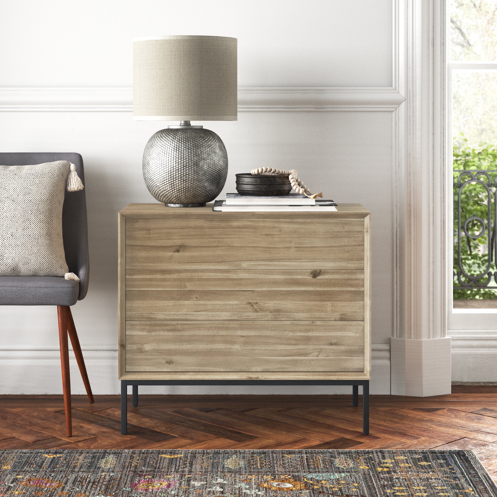 Josie 57" Acacia Dresser, Drifted Sand, 3