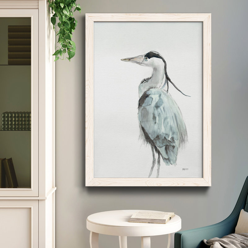 " BLUE HERON II ", White Paper, 27.5" H x 37.5" W x 1" D