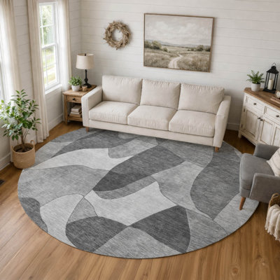 Tapis abstrait lavable à la machine intérieur / extérieur ACN2814