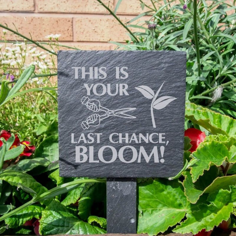 Manvel Stone Plants & Flowers Garden Sign