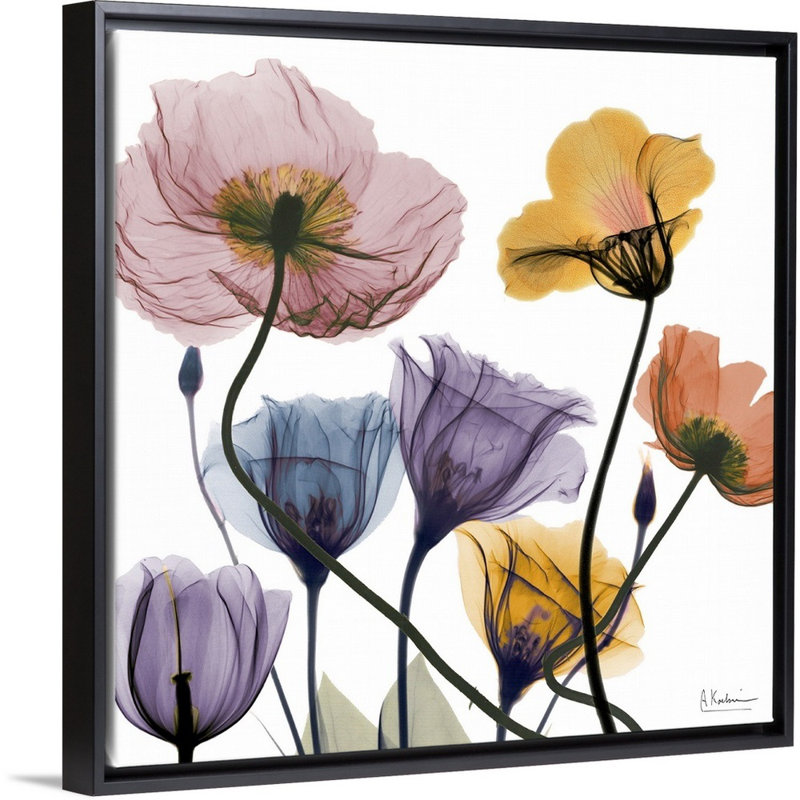 "Blissful Garden 2" par Albert Koetsier, reproduction d’art sur toile, Cadre noir, H 32 po x l 32 po x P 1,75 po