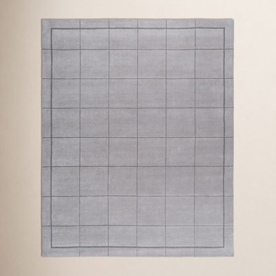Mallory Hand-Tufted Sterling Grey Geometric Rug