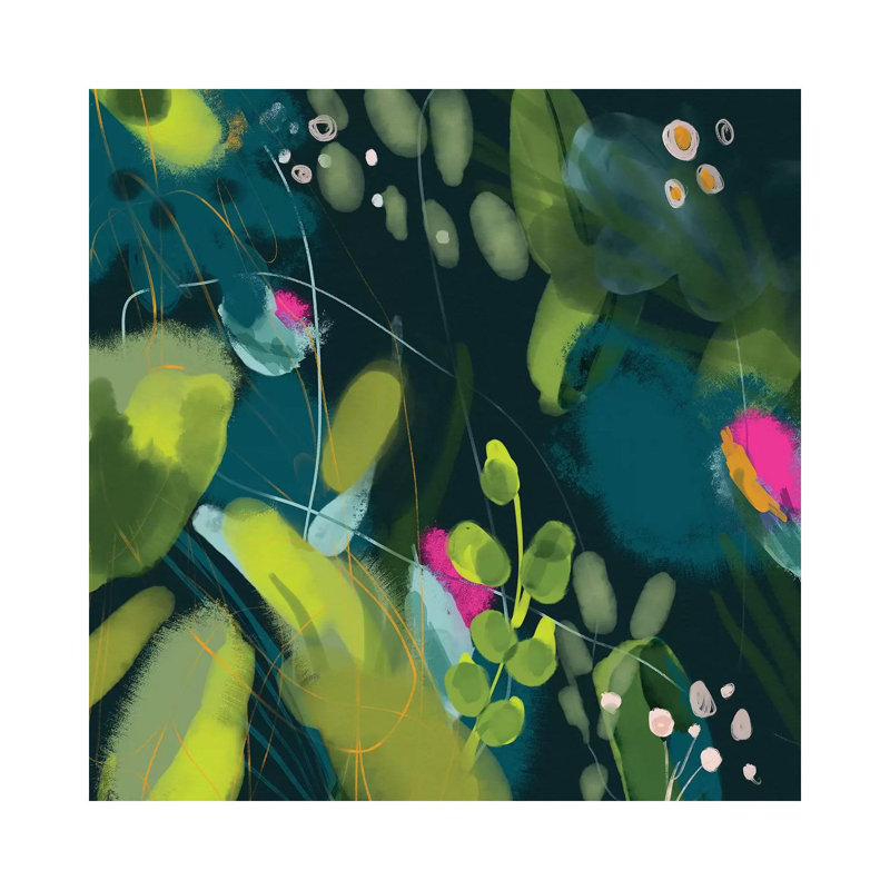 «Jungle Feaver Leaves» par Ana Rut Bré - impression d'art graphique, H 37 po x l 37 po x P 1,5 po, Toile tendue, Aucun mat