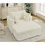 Oversized Corduroy Chaise Longue With Ottoman-1612799223