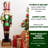 Fraser Hill Farm Indoor/Outdoor 4 ft. Candy-Look Nutcracker Greeter Oversized Christmas Décor