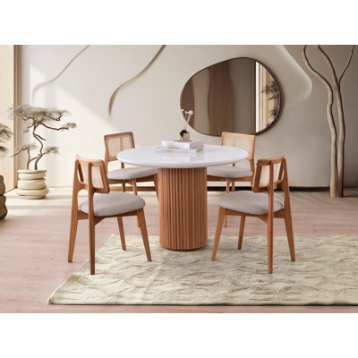 Ferro Beech Round Dining Table