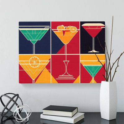 Retro Cocktail Art Vol.6 - Wrapped Canvas