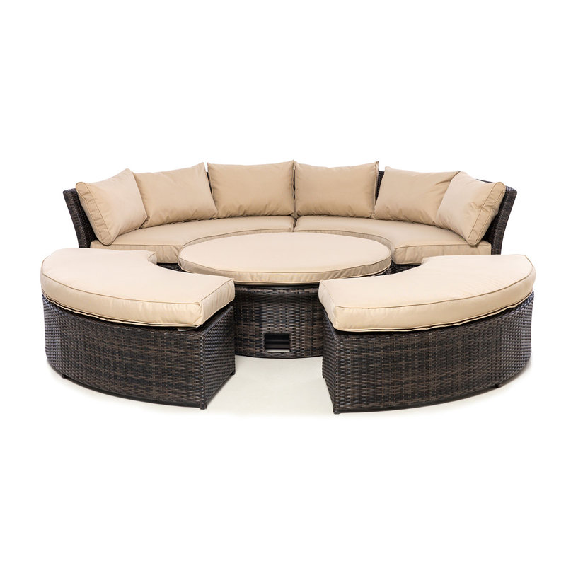 Marysville Rattan Lifestyle Suite - with Rising Table, Brown