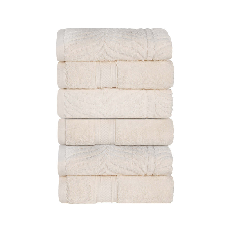 Débarbouillette en coton jacquard Fruitville, Ivoire