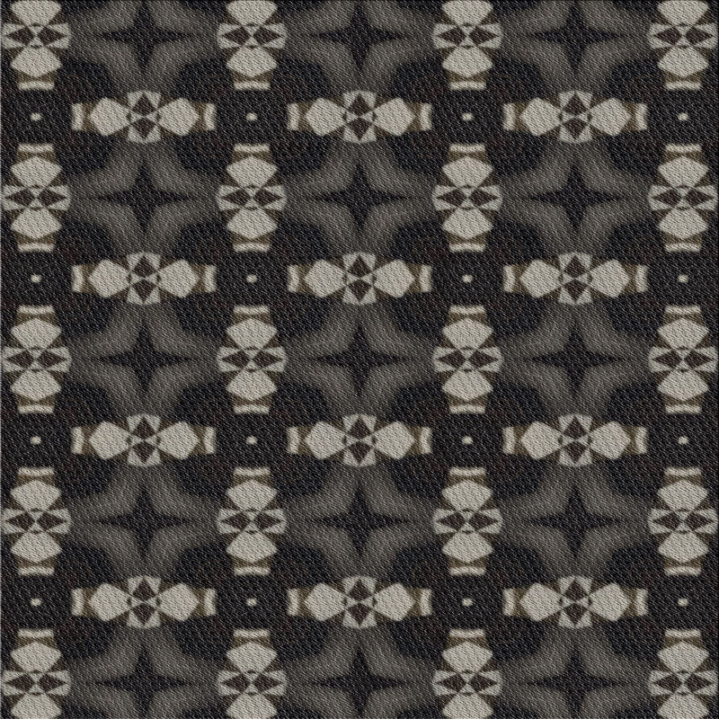 Tapis décoratif noir Schmucker, Carré 4 pi