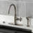 Kingston Brass Webb Single-Handle 1-Hole Deck Mount Kitchen Faucet with Knurled Handle and Brass Side Sprayer-91111381
