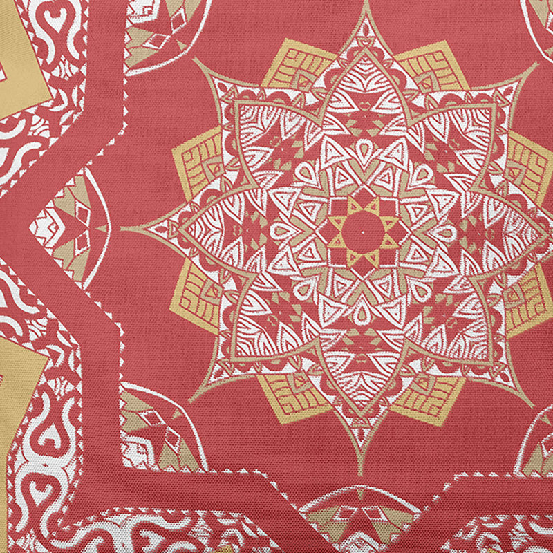 Happy Hippy Geometric Outdoor Reversible Throw Pillow, Coral, 16" H x 16" W
