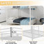 Lit superposé en fer, lit simple supérieur et double inférieur-1598653822