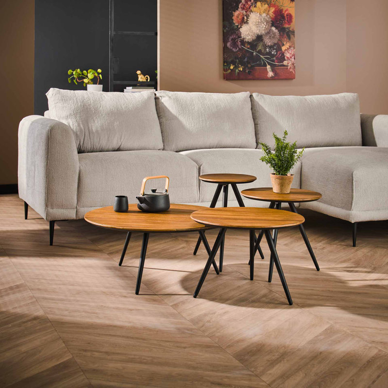 Johansson coffee table set made of solid wood