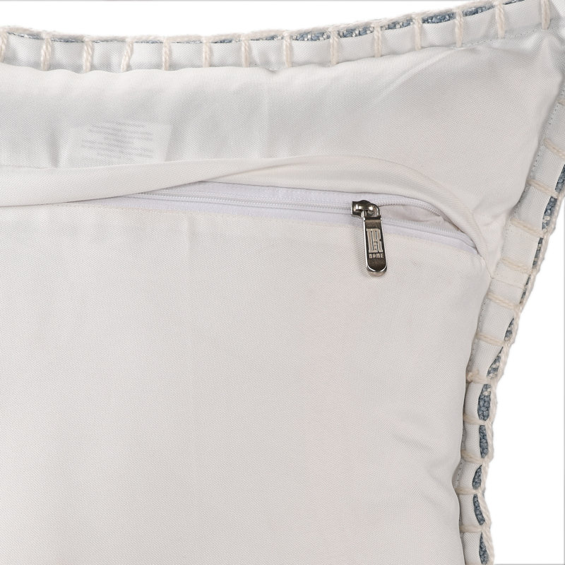 Coussin Kjellfrid, Bleu clair / ivoire, Polyester