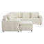Canapé-lit modulaire coulissant 117 * 90 po avec panneau de table rabattable, lampe de lecture, ports de charge, repose-pieds avec rangement, 6 coussins-736879242