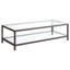 Table basse à 1 tablette en nickel noir