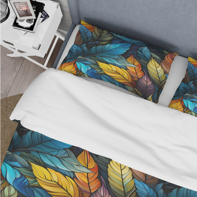 Literie à motif tropical, Housse de couette pour très grand lit et 2 très