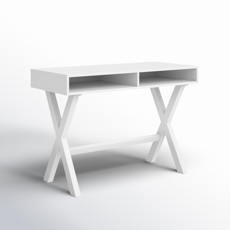 Moncrief Home Office Writing Computer Desk with Open Storage - Table Desk, White