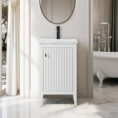 Single Bathroom Vanity with Ceramic Top