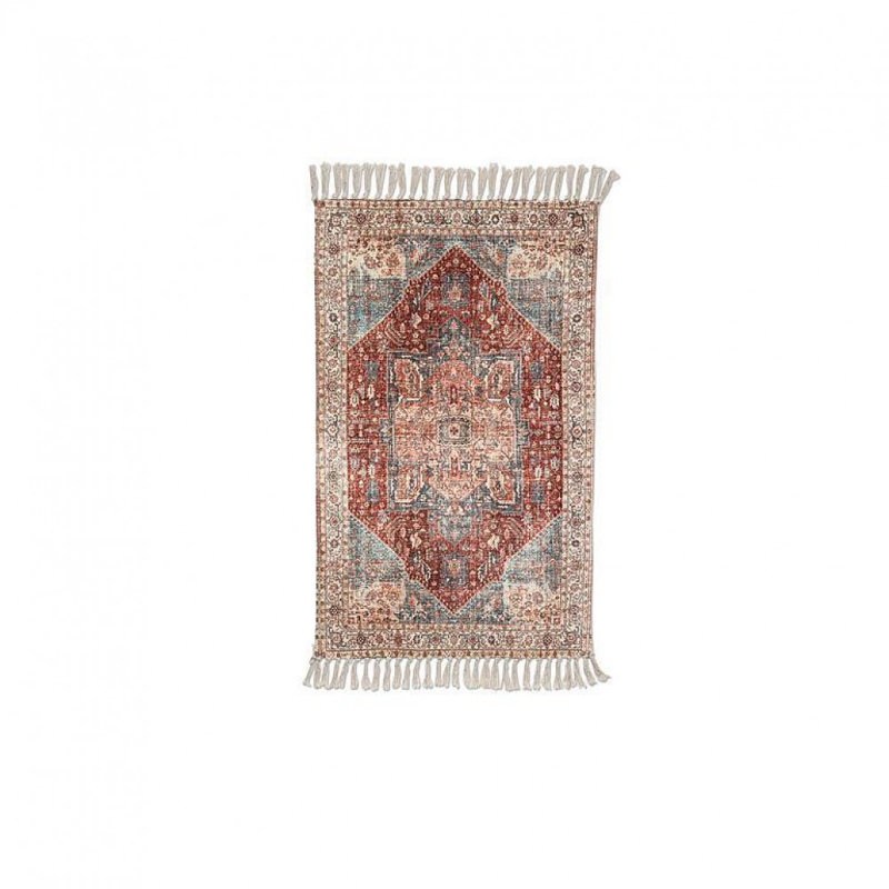 Tapis imprimé avec franges