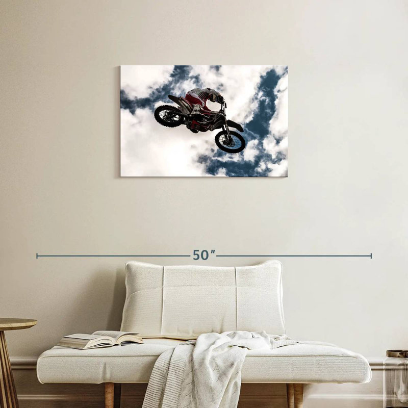 Mehar Motocross Rider In Midair, H 20 po x l 30 po