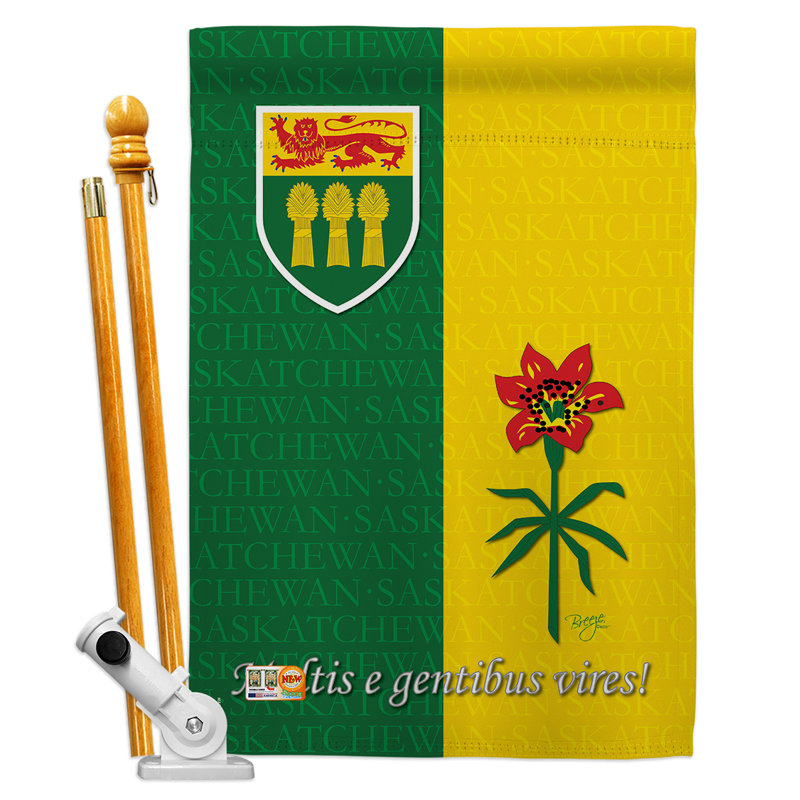 Double Sided 40'' H x 28'' W Polyester Flag Set