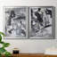 «Black and White Mix III», ensemble de 2 impressions sur toile encadrées-605376651-605376648