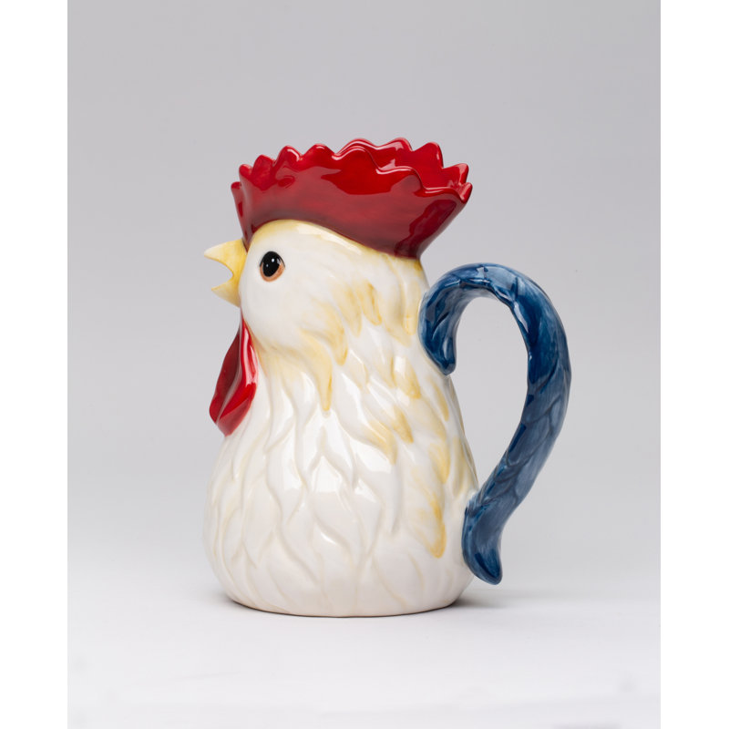 Ceramic Rooster Pitcher