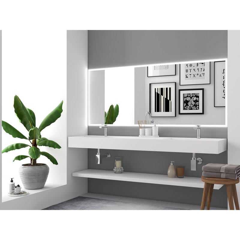 Amelia 72" Double Bathroom Vanity Top with Sink, White