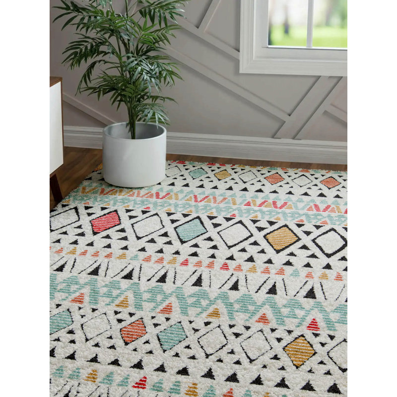 Tapis multicolore Kaia, Rectangle 5 pi 3 po x 7 pi 2 po