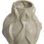 Vase de table moderne en céramique sculpturale avec forme texturée pour la décoration intérieure - Grand vase artistique pour salon ou console - Ivoire et brun clair-1119525356