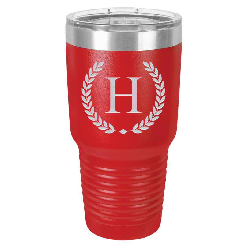 Laurel 20 oz. Tasse de voyage en acier inoxydable isolée sous vide, Rouge, Oui